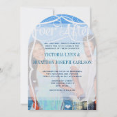 ビーチシャルボードタイポグラフィフォトウェディング招待 招待状 (裏面)