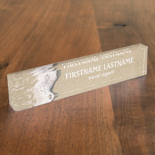 ビーチショアカスタムー名プレート デスクネームプレート (側面)