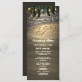 ビーチショアハート結婚を砂のメニューカード メニュー (正面/裏面)