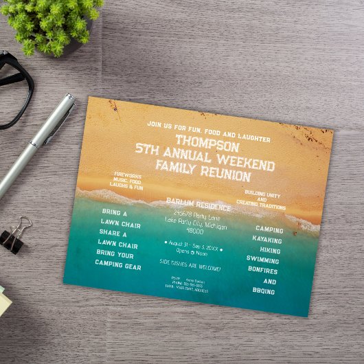 ビーチショアファミリー懇親会はがき ポストカード