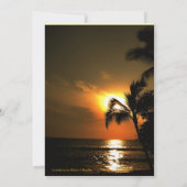 ビーチショアライ結婚ンTiki 招待状 (裏面)