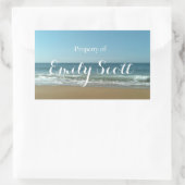 ビーチショア名ラベル 長方形シール (バッグ)