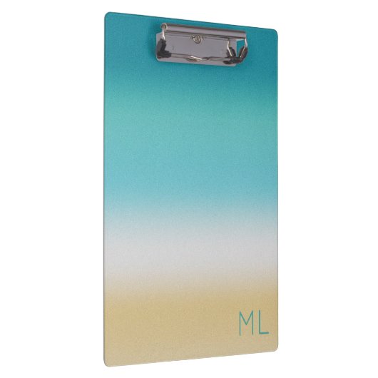 ビーチショア抽象芸術ベイウェーブサーフギフト クリップボード (右)