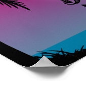 ビーチシルエットライフがビーチで優れている ポスター (角)