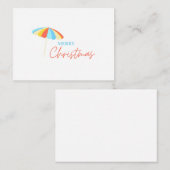 ビーチシンプルをテーマにしたクリスマスグリーティングカード ノートカード (正面/裏面)