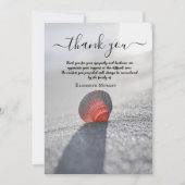 ビーチシンプルシーシェルフォトお祝いのライフ サンキューカード (正面)