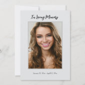 ビーチシンプルシーシェルフォトお祝いのライフ サンキューカード (裏面)