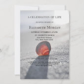 ビーチシンプルシーセルお祝いのライフ 招待状 (正面)