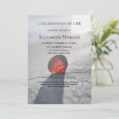 ビーチシンプルシーセルお祝いのライフ 招待状 (スタンド正面)