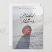 ビーチシンプルシーセルブライダルシャワー 招待状 (正面)