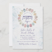 ビーチシンプルシーセルリースウェディングレセプション 招待状 (正面)