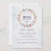 ビーチシンプルシーセルリースブライダルシャワー 招待状 (正面)