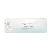 ビーチシンプルダスティブルーパーソナライズド差出人住所 ラベル (正面)