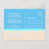 ビーチシンプルハウスモダンニューホームアドレス移動 案内ポストカード (裏面)