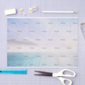 ビーチシンプルビジネスサンキューパターン 薄葉紙 (クラフト)