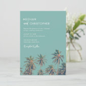 ビーチシンプルフォト目的地ウェディング招待状 セーブザデート (スタンド正面)