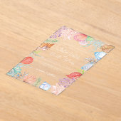 ビーチシンプルブルー海シーシェル結婚ズ アクリル招待状 (レイダウン)