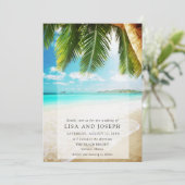 ビーチシンプル先ウェディング 招待状 (スタンド正面)