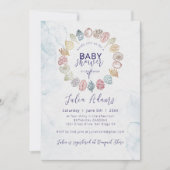 ビーチシンプル海シーセルリースベビーシャワー 招待状 (正面)