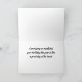 ビーチシーお気に入りのンシスター誕生日 カード (内部)