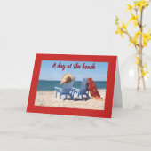 ビーチシーお気に入りのン****フレンド誕生日**** カード (黄色い花)