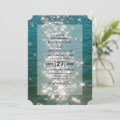 ビーチシーウォータースパークル結婚式招待状 招待状 (スタンド正面)