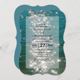 ビーチシーウォータースパークル結婚式招待状 招待状