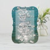 ビーチシーウォータースパークル結婚式招待状 招待状 (スタンド正面)