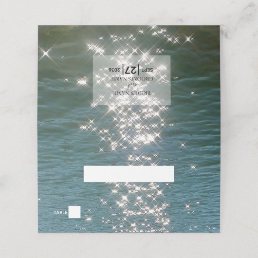 ビーチシーウォータースパーク結婚ルスの座席表 プレイスカード (外部開封)