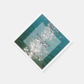 ビーチシーウォーター輝結婚き スタンダードカクテルナプキン (角)