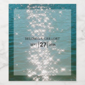 ビーチシーウォーター輝結婚き ワインラベル (シングルラベル)