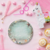 ビーチシーエレガントスターフィッシュ&パールビーチィパーティー ペーパープレート (パーティー)