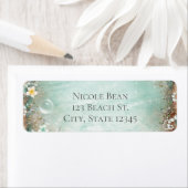 ビーチシーエレガントスターフィッシュ&パールブライダルシャワー ラベル (インサイチュ)