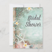 ビーチシーエレガントスターフィッシュ&パールブライダルシャワー 招待状 (裏面)