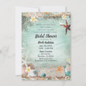 ビーチシーエレガントスターフィッシュ&パールブライダルシャワー 招待状 (正面)