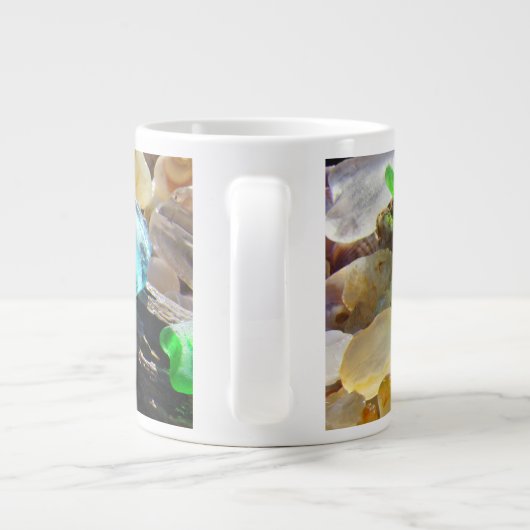 ビーチシーガスラスジャンボラージマグシーガラス ジャンボコーヒーマグカップ (裏面)