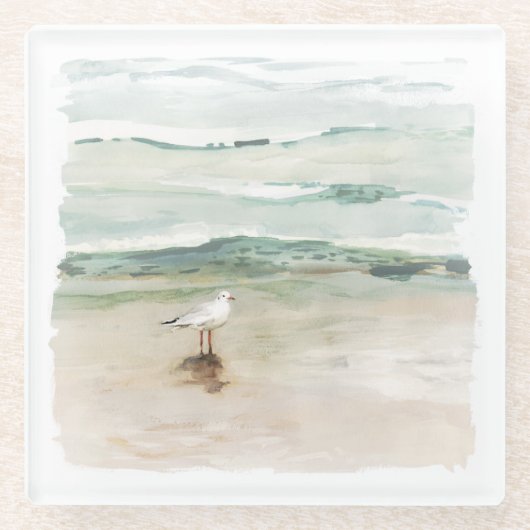 ビーチシーガルコーブ ガラスコースター (正面)