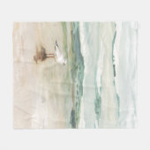 ビーチシーガルコーブ フリースブランケット (正面(横))