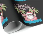 ビーチシークリスマストロピカルバケーションサンタビーチ ラッピングペーパー (ロールコーナー)