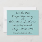 ビーチシーグラスセーブ・ザ・デート案内 招待状 (裏面)