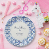 ビーチシーサイドコースト海軍ブルーホワイトブライダルシャワー ペーパープレート (パーティー)