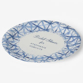 ビーチシーサイドコースト海軍ブルーホワイトブライダルシャワー ペーパープレート (アングル)
