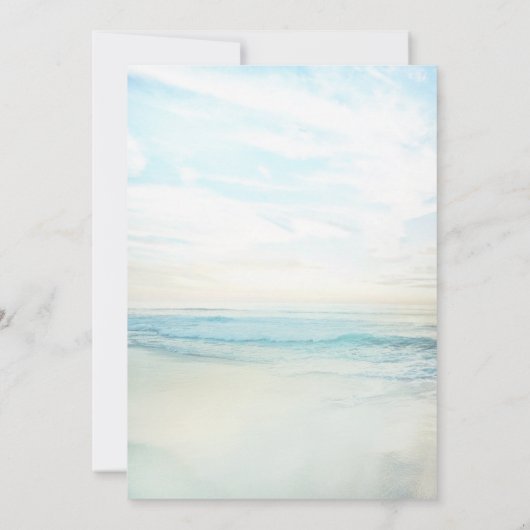 ビーチシーサイドサンライズ結婚式招待状 招待状 (裏面)