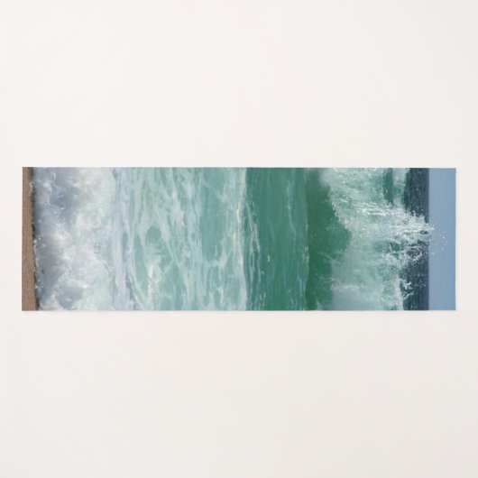 ビーチシーサイドシーウェーブサンドフィットネステンプレートトップ ヨガマット (正面(横))