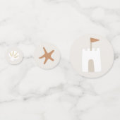 ビーチシーサイドテーマシーシェルテーブル紙吹雪 コンフェッティ (正面)