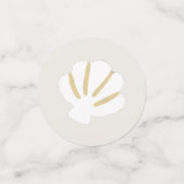 ビーチシーサイドテーマシーシェルテーブル紙吹雪 コンフェッティ (スモール正面)