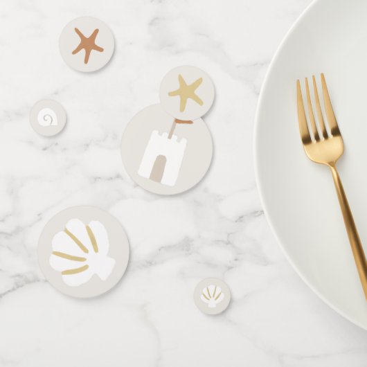 ビーチシーサイドテーマシーシェルテーブル紙吹雪 コンフェッティ (グループ)