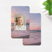 ビーチシーサイド海サンセットフォト葬儀祈りの言葉 (デスク)