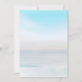 ビーチシーサイド海ビーチをテーマ結婚にした 招待状 (裏面)