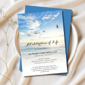 ビーチシーサイド海ライフ葬儀お祝い 招待状